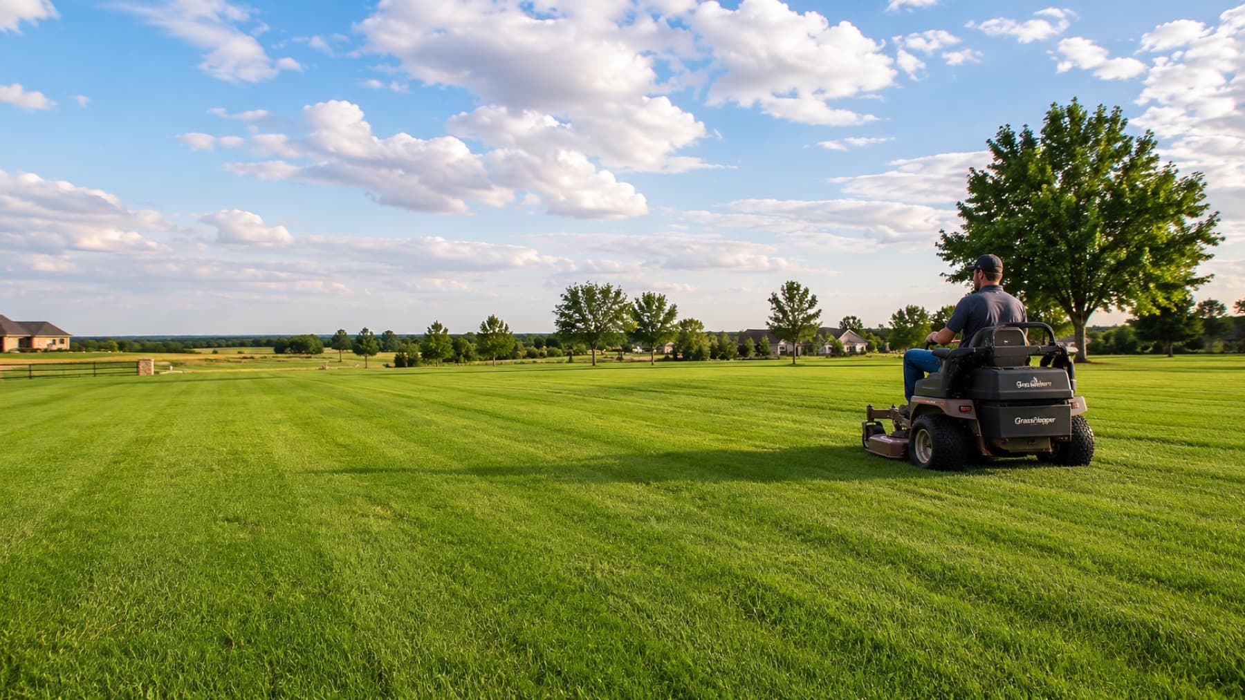 A freshly mowed Oklahoma property
